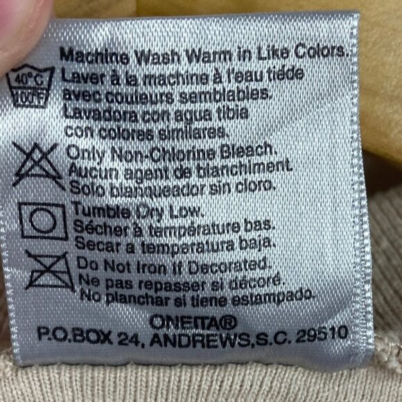 Vintage Tan Beige Short Sleeve Henley Shirt Maui Cotton Size Large Made in USA L - Picture 6 of 8